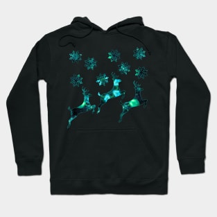 Christmas Decoration in Blue and Green Hoodie